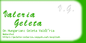 valeria geleta business card
